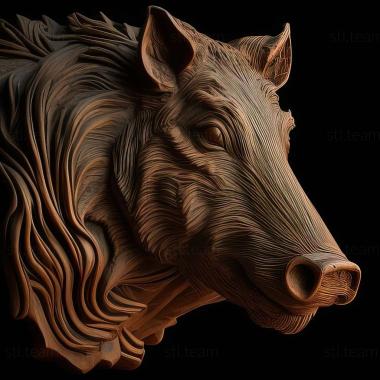 3D model wild boar (STL)